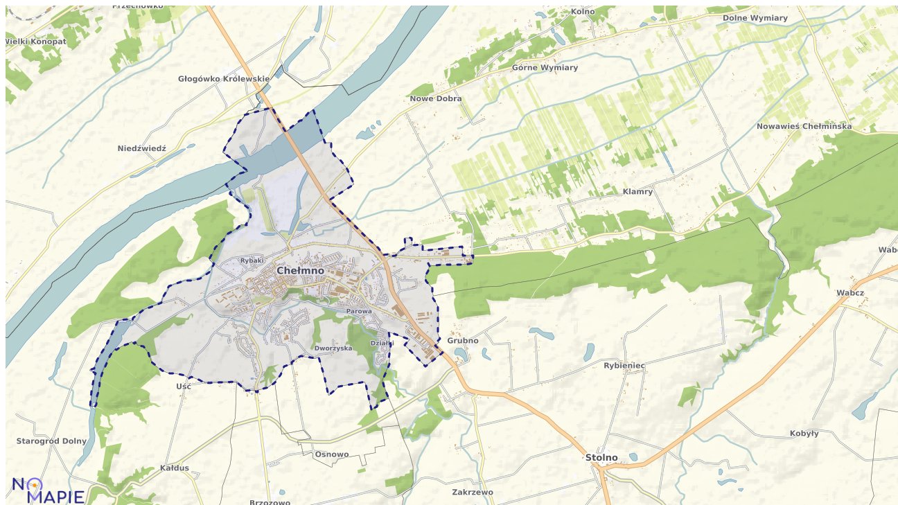 Mapa obszarów ochrony przyrody Chełmna